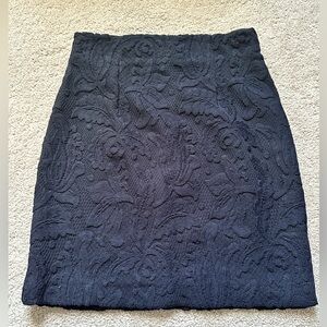 High-Waisted Navy Blue Pencil Skirt